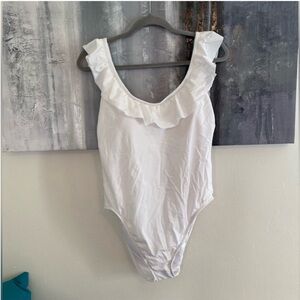 White One-Piece Swimsuit for Bachelorette or Honeymoon
